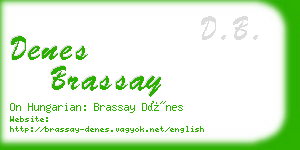 denes brassay business card